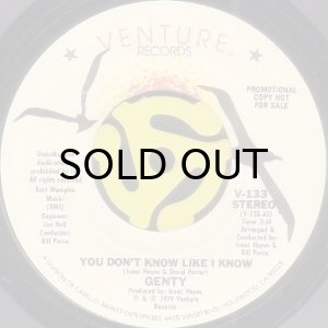 画像2: GENTY / YOU DON'T KNOW LIKE I KNOW (45's) (2)