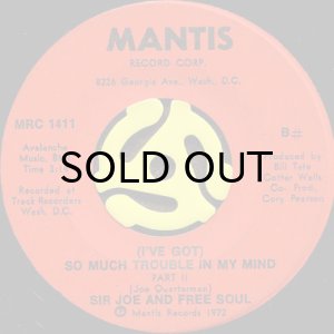 画像2: SIR JOE AND FREE SOUL / (I'VE GOT) SO MUCH TROUBLE IN MY MIND (45's) (2)