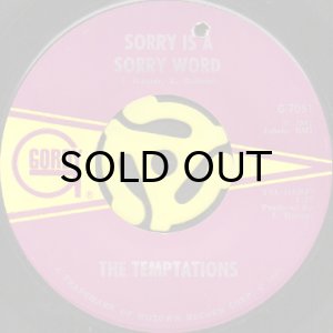 画像1: THE TEMPTATIONS / SORRY IS A SORRY WORD (45's) (1)