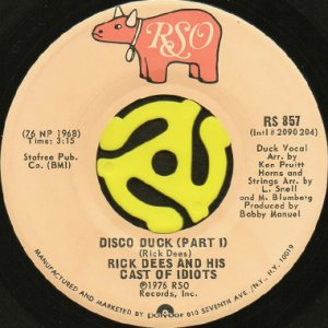 画像1: RICK DEES & HIS CAST OF IDIOTS / DISCO DUCK (45's) (1)