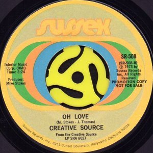 画像2: CREATIVE SOURCE / YOU'RE TOO GOOD TO BE TRUE b/w OH LOVE (45's) (2)
