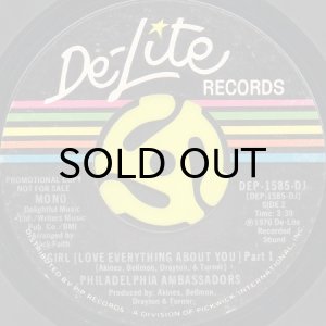 画像2: PHILADELPHIA AMBASSADORS / GIRL (LOVE EVERYTHING ABOUT YOU) (45's) (2)
