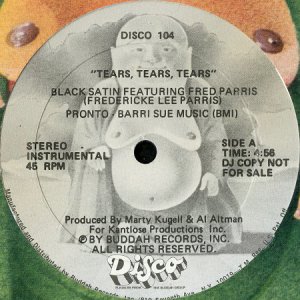 画像1: BLACK SATIN featuring FRED PARRIS / TEARS, TEARS, TEARS (1)