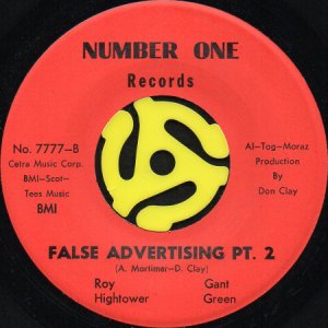 画像2: ROY HIGHTOWER & GANT GREEN / FALSE ADVERTISING (45's) (2)