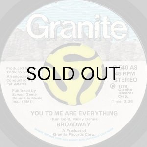 画像2: BROADWAY / YOU TO ME ARE EVERYTHING (45's) (2)