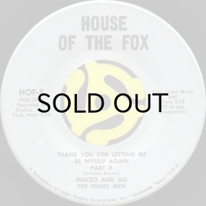 画像2: MACEO AND ALL THE KINGS MEN / THANK YOU FOR LETTING ME BE MYSELF AGAIN (45's) (2)