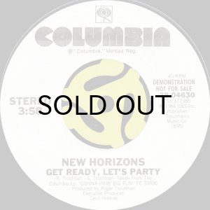 画像2: NEW HORIZONS / GET READY, LET'S PARTY (45's) (WHITE PROMO) (2)