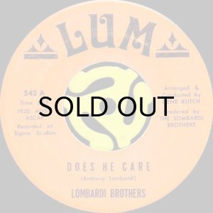 画像1: LOMBARDI BROTHERS / DOES HE CARE b/w WHY CAN'T WE BE TOGETHER (45's) (1)