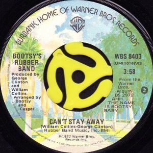 画像1: BOOTSY'S RUBBER BAND / CAN'T STAY AWAY b/w ANOTHER POINT OF VIEW (45's) (1)