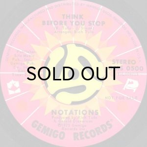 画像2: NOTATIONS / THINK BEFORE YOU STOP (45's) (2)