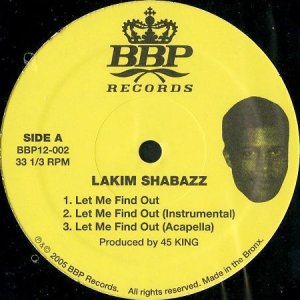 画像1: LAKIM SHABAZZ / LET ME FIND OUT b/w TURN IT OUT (1)