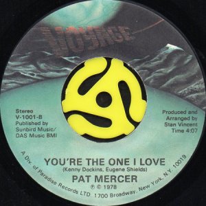 画像2: PAT MERCER / THUNDERBOLT b/w YOU'RE THE ONE I LOVE (45's) (2)