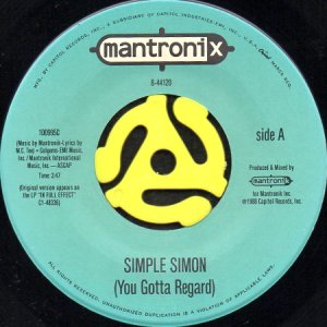 画像3: MANTRONIX / SIMPLE SIMON (YOU GOTTA REGARD) (45's) (PICTURE SLEEVE) (3)