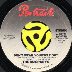 画像1: THE McCRARYS / DON'T WEAR YOURSELF OUT (45's) (1)