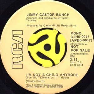 画像1: JIMMY CASTOR BUNCH / I'M NOT A CHILD ANYMORE (45's) (PROMO) (1)