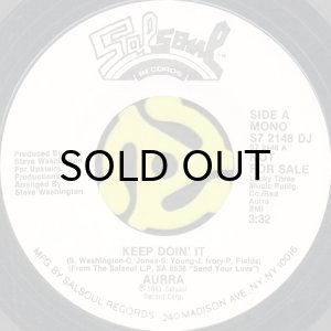 画像1: AURRA / KEEP DOIN' IT (45's) (WHITE PROMO) (1)