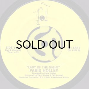 画像2: PARIS HOLLEY / 10 b/w LADY OF THE NIGHT (45's) (2)
