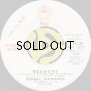 画像2: MINNIE RIPERTON / REASONS (45's) (WHITE PROMO) (2)