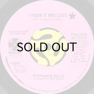 画像1: STEPHANIE MILLS / I KNEW IT WAS LOVE (45's) (1)