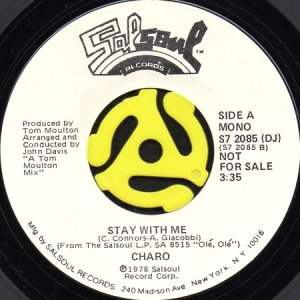 画像1: CHARO / STAY WITH ME (45's) (WHITE PROMO) (1)