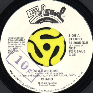 画像2: CHARO / STAY WITH ME (45's) (WHITE PROMO) (2)