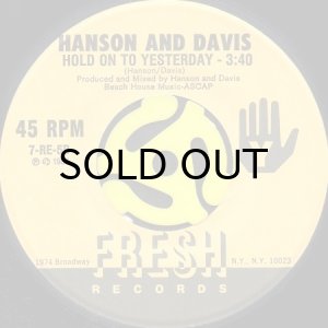 画像2: HANSON AND DAVIS / HUNGRY FOR YOUR LOVE (45's) (2)