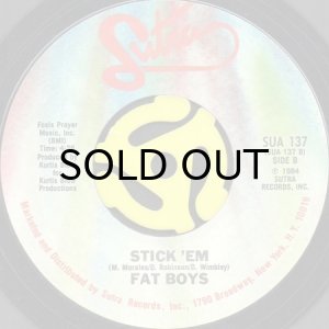 画像2: FAT BOYS / JAIL HOUSE RAP b/w STICK 'EM (45's) (2)