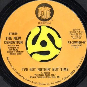 画像2: NEW CENSATION / COME DOWN TO EARTH b/w I'VE GOT NOTHIN' BUT TIME (45's) (2)