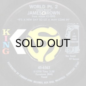 画像2: JAMES BROWN / I CRIED b/w WORLD, PT. 2 (45's) (2)