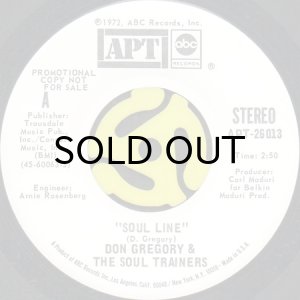 画像2: DON GREGORY & THE SOUL TRAINERS / SOUL LINE (45's) (WHITE PROMO) (2)