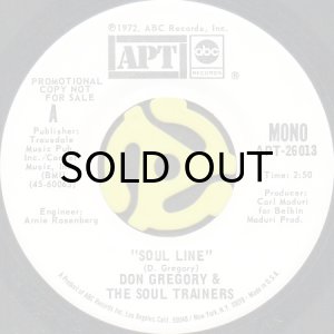 画像1: DON GREGORY & THE SOUL TRAINERS / SOUL LINE (45's) (WHITE PROMO) (1)