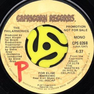 画像2: THE PHILARMONICS / FOR ELISE (45's) (PROMO) (2)