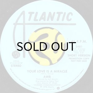 画像1: AWB / YOUR LOVE IS A MIRACLE (45's) (PROMO) (1)