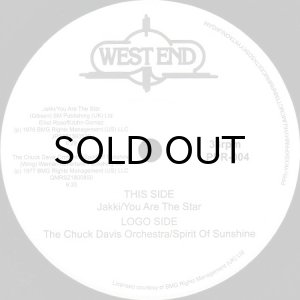 画像1: JAKKI / YOU ARE THE STAR b/w THE CHUCK DAVIS ORCHESTRA / SPRIT OF SUNSHINE (45's) (1)