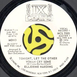 画像2: ELLERINE HARDING / TONIGHT, LET THE OTHER WOMAN CRY SOME (45's) (2)
