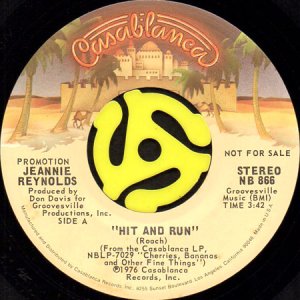 画像2: JEANNIE REYNOLDS / HIT AND RUN (45's) (PROMO) (2)