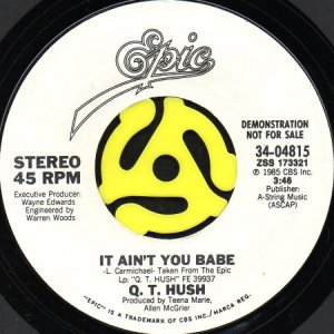 画像2: Q.T. HUSH / IT AIN'T YOU BABE (45's) (WHITE PROMO) (2)