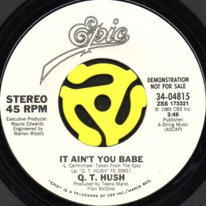 画像1: Q.T. HUSH / IT AIN'T YOU BABE (45's) (WHITE PROMO) (1)