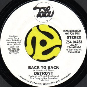 画像1: DETROYT / BACK TO BACK (45's) (WHITE PROMO) (1)