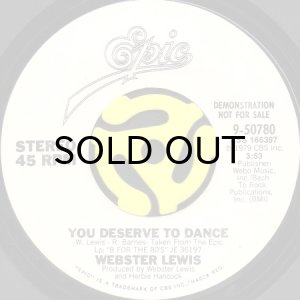 画像1: WEBSTER LEWIS / YOU DESERVE TO DANCE (45's) (WHITE PROMO) (1)