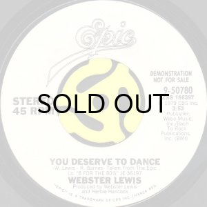 画像2: WEBSTER LEWIS / YOU DESERVE TO DANCE (45's) (WHITE PROMO) (2)