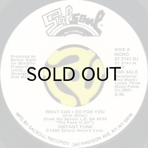 画像1: INSTANT FUNK / WHAT CAN I DO FOR YOU (45's) (WHITE PROMO) (1)
