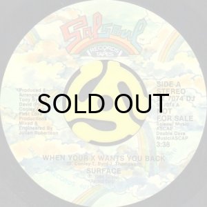 画像2: SURFACE / WHEN YOUR X WANTS YOU BACK (45's) (PROMO) (2)