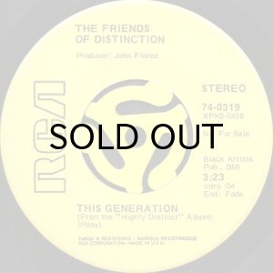 画像2: THE FRIENDS OF DISTINCTION / LOVE OR LET ME BE LONELY (45's) (PROMO) (2)