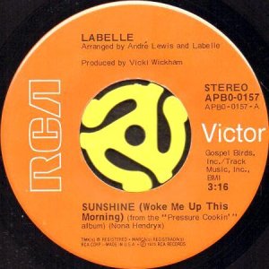 画像1: LABELLE / SUNSHINE (WOKE ME UP THIS MORNING) (45's) (1)