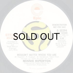 画像2: MINNIE RIPERTON / WOULDN'T MATTER WHERE YOU ARE (45's) (WHITE PROMO) (2)