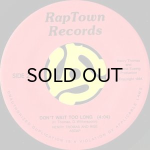 画像2: HENRY THOMAS AND RISE / MY DREAMS ARE CLOUDED b/w DON'T WAIT TOO LONG (45's) (2)