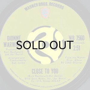 画像1: DIONNE WARWICKE / CLOSE TO YOU (45's) (1)