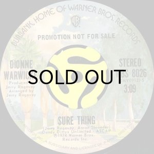 画像2: DIONNE WARWICKE / SURE THING (45's) (PROMO) (2)