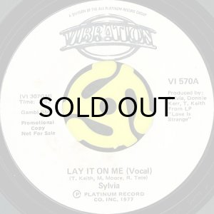 画像2: SYLVIA / LAY IT ON ME (45's) (WHITE PROMO) (2)